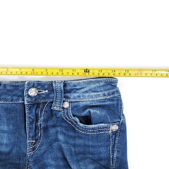 Women's Miss Me Boot Cut Jeans Size 27 Mid-Rise Rhinestone - Picture 6 of 8